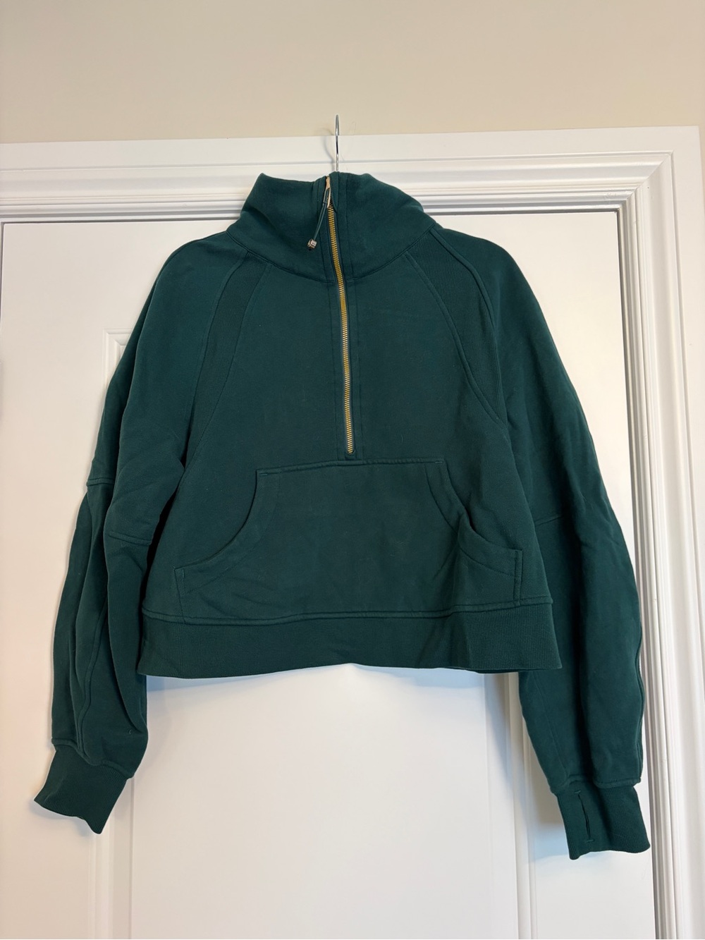 Lululemon Funnel Neck Scuba Cropped Half-Zip Sweatshirt